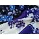 Destock lot 2m tissu kimono polyester fleuri largeur 156cm 