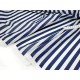 Destock 2m tissu batiste coton rayures bleu largeur 150cm