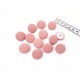 Déstock 13 boutons recouvert tissu rose poudré à queue taille 1.9cm