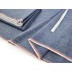Destock 1.6m tissu chambray coton épais extensible largeur 127cm 