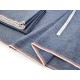 Destock lot 1.47m tissu chambray coton épais extensible largeur 127cm 