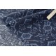 Tissu japonais doux style traditionnel bleu marine x 50cm 