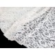 Déstock 1.7m tissu dentelle de calais brodé coton doux écrue largeur 150cm 