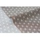  Tissu japonais  étoiles asanoha blanches fond chocolat x 50cm 