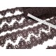Destock 10m dentelle guipure fine haute couture chocolat largeur 6.3cm