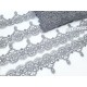 Destock 10m dentelle guipure fine haute couture grise largeur 6.7cm