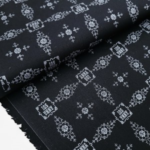 Destock 1.05m tissu américain gabardine coton motif gris argenté largeur 114cm