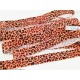 Destock 8m ruban velours imprimé léopard largeur 2.5cm