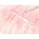 Destock 7m dentelle broderie tulle brodé haute couture rose epâle largeur 17cm