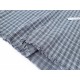 Destock 2.7m tissu velours milleraies doux carreaux tissé teint gris largeur 150cm