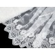 Destock 4.1m tissu dentelle broderie tulle brodé blanc largeur 60cm