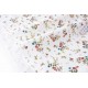 Destock 2m tissu velours milleraie coton extra doux fleuri largeur 110cm