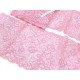 Déstock 5.6m dentelle de calais haute couture rose largeur 19.5cm
