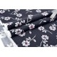 Destock 2.3m tissu velours milleraie coton fleuri rose argenté fond gris largeur 145cm