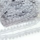 Destock lot 18.7m dentelle guipure fine douce haute couture grise largeur 1.9cm