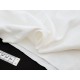 Destock 0.55 m tissu jersey bord-côte 1/1 coton fluide blanc écru largeur 156cm 