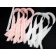 Destock 6 fermetures glissière zip rose et blanche longueur 50cm