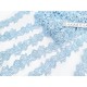 Destock 14m dentelle guipure satinée fine haute couture bleu largeur 3.8cm
