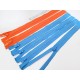 Destock 6 fermetures glissière zip séparables bleu orange longueur 37-38cm