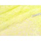 Déstock 2.3m tissu dentelle de calais fin fluide haute couture jaune fluo largeur 156cm