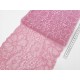 Déstock 5.2m dentelle élastique douce fluide haute couture rose largeur 22.5cm