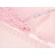 Destock 7.6m dentelle broderie tulle brodé fine haute couture rose pâle largeur 20cm