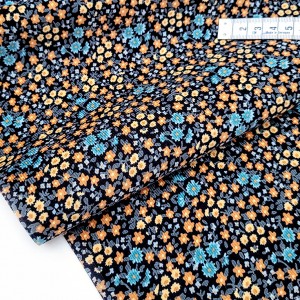 Destock 1.m tissu japonais velours milleraies coton doux fleuri largeur 111cm 