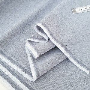 Déstock 2.7m tissu japonais coton chambray tissé teint gris largeur 116cm