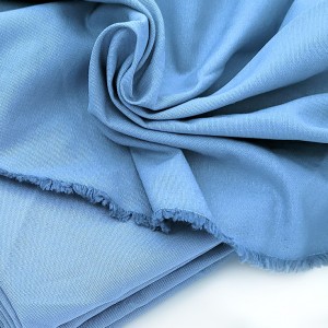 Déstock 2.4m tissu toile de lin coton souple bleu fumé largeur 148cm 