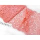 Déstock 2.9m dentelle de calais fine fluide rose saumon largeur 27cm