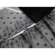 Destock 7.18m dentelle broderie tulle brodé fine haute couture noire largeur 23.8cm