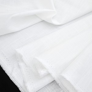 Déstock 2.4m tissu japonais lin soyeux blanc largeur 111cm 