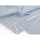 Destock 2m tissu coton gaufré extra doux rayures tissé teint gris blanc largeur 150cm 