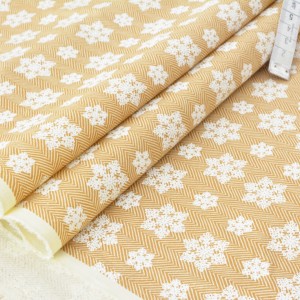 Destock 1.8m tissu américain coton thème Noël flocons de neige fond chevron largeur 112cm