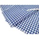 Destock 0.5m tissu coton vichy fin carreaux tissé bleu largeur 150cm 