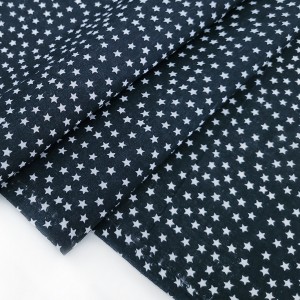 Destock 1.5m tissu coton léger étoiles blanches fond gris foncé largeur 155cm 