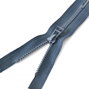 Mercerie 2fermetures glissière/zip/ Eclair non séparable 11.3cm gris 