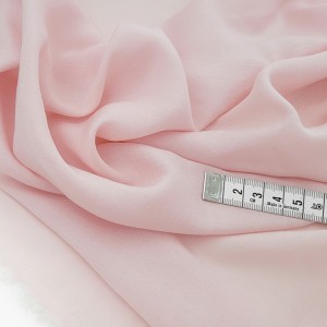 Destock 2.2m tissu voile de soie et coton extra-doux fluide rose largeur 150cm