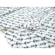 Destock 0.87m tissu crêpe polyester lourd doux fluide imprimé ancre marine largeur 153cm