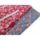 Destock lot de 2 coupons tissu mousseline polyester imprimé fleuri largeur 150cm