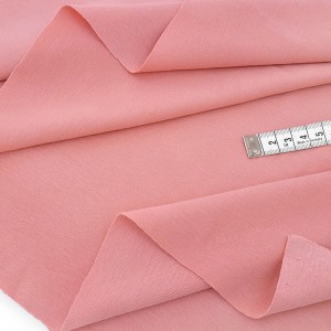Destock 1 m tissu jersey 1/1 coton lycra extra doux rose grande largeur 200cm 