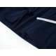 Destock 1.5m tissu crépon lin et coton doux bleu marine largeur 150cm