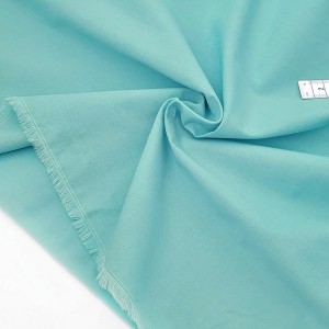 Destock 3.1m tissu popeline coton soyeux turquoise largeur 135cm