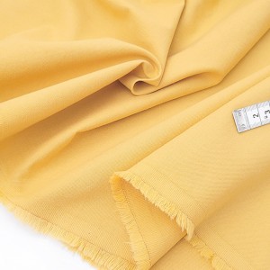 Destock 1.8m tissu lin et coton serré doux moutarde largeur 156cm