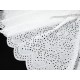 Destock 3m tissu broderie anglaise polyester festonné blanc largeur 140cm 