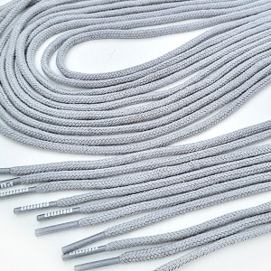 Destock 10 cordons de serrage coton avec extrémités de cordon gris longueur 105cm