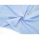 Destock 2.3m tissu chemise coton façonné jacquard soyeux bleu largeur 149cm