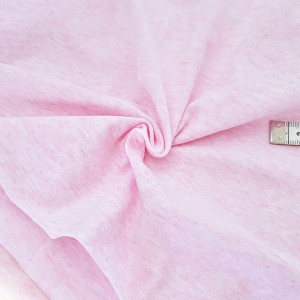 Destock 1m tissu jersey coton extra doux rose chiné largeur 158cm 