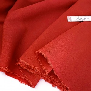 Destock 2m tissu crêpe de lyocell soyeux extra doux fluide roux largeur 140cm