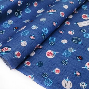 Destock 2m tissu japonais coton doux motif traditionnel largeur 147cm